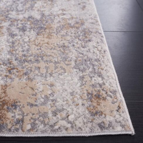 SAFAVIEH Eternal Collection Runner Rug - 2'2" x 8', Grey & Beige, Modern Abstract Design, Non-Shedding & Easy Care, Ideal for High Traffic Areas in Living Room, Bedroom (ETL208F) in Saudi Arabia