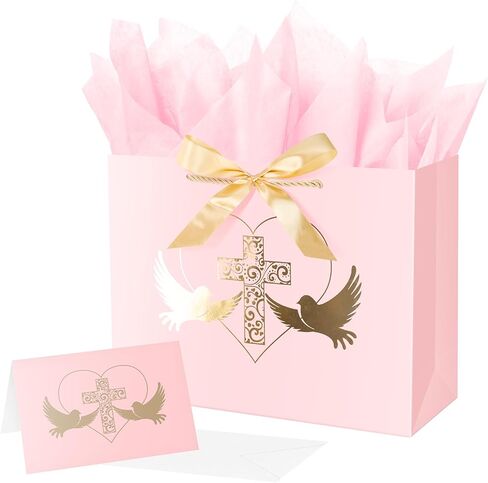 Linelglobal 13 "Cross Gift Bag for Bird ، معمودية الأطفال حديثي الولادة in Kuwait
