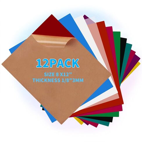 10PCS 1/8 Thick 8x 8 inches Double Sided Glitter Color Glitter Acrylic Sheet for Laser Cutting, Sawing, Engraving, Invitations, DIY Crafts, Signs, Pet Tags and Holiday Decorations in Saudi Arabia