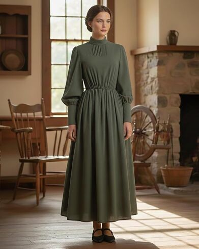 LTAKK Colonial Dress Women Pioneer Costume Prairie Civil War Dresses in Saudi Arabia