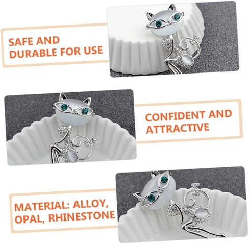 Cute Cat Eye Brooch Pin for Women Vintage Crystal Cat Brooch Easy to Attach for Jackets Bags and Backpacks Show Your Unique Style and Personality in Saudi Arabia