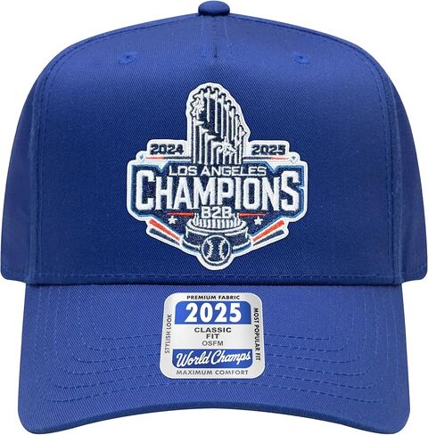 Los Angeles Baseball 2025 Champions Embroidered Patch Hat | Champions | Premium Trucker Hat with Adjustable Snapback in Saudi Arabia