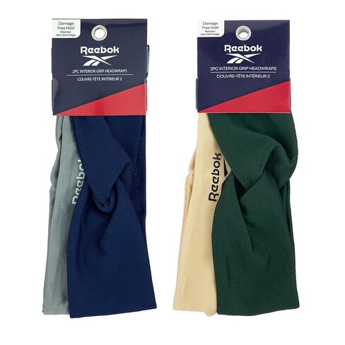 Reebok Interior Grip Headwraps – 2pc Headwraps Secure, Damage-Free Hold, Coordinating Colors | Quality Gym Hair Accessories for Active Comfort in Saudi Arabia