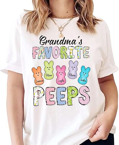 Personalized Grandma Est Shirt, Easter Shirt, Gifts for Grandma Nana Mimi, Grandma Gifts, Grandma Shirt in Saudi Arabia