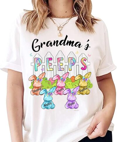 Personalized Grandma Est Shirt, Easter Shirt, Gifts for Grandma Nana Mimi, Grandma Gifts, Grandma Shirt in Saudi Arabia