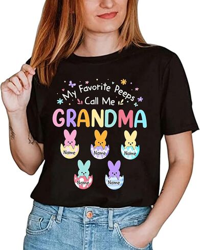 Personalized Grandma Est Shirt, Easter Shirt, Gifts for Grandma Nana Mimi, Grandma Gifts, Grandma Shirt in Saudi Arabia