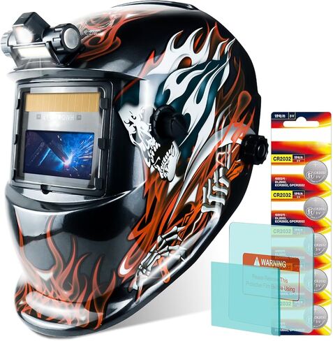 Welding Helmet with Light True Color Auto Darkening Welding Helmets for Men Solar Powered Welding Hood with 2 Arc Sensor Wide Shade 4/9-13 for TIG MIG ARC Cool Welder Mask Careta Para Soldar in Kuwait