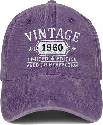 65th Birthday Gifts for Women Man Vintage 1960 Baseball Cap Meaningful Gifts Ideas in Saudi Arabia