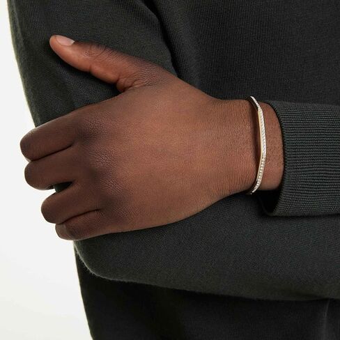 Swarovski Dextera bangle, Octagon shape, Round cut, White, Gold-tone plated in Saudi Arabia