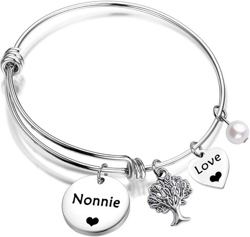 ENSIANTH Nonnie Bracelet Best Nonna Eve Nonnie Adjustable Bangle Jewelry Gift Grandma Jewelry Gift in Saudi Arabia