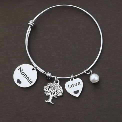 ENSIANTH Nonnie Bracelet Best Nonna Eve Nonnie Adjustable Bangle Jewelry Gift Grandma Jewelry Gift in Saudi Arabia