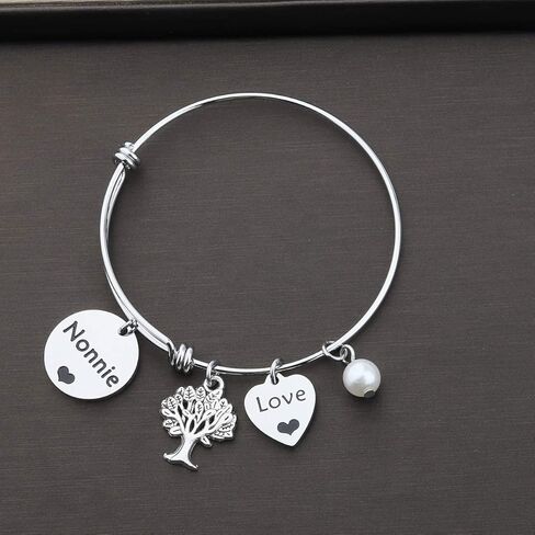 ENSIANTH Nonnie Bracelet Best Nonna Eve Nonnie Adjustable Bangle Jewelry Gift Grandma Jewelry Gift in Saudi Arabia