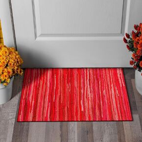 Savi Home Hand Woven 100% Cotton Chindi Rag Rug 20"x32" - Teal Multi, Recycled Reversible Rug, Boho Farmhouse Rugs for Living Room, Dining Room, Kitchen, Entryway, Bedroom Rugs in Saudi Arabia