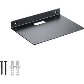 Small Wall Shelf,3.0mm Aluminum Alloy Small Metal Shelf, Small Hanging Shelf、Small Floating Shelf(5 in Black, Set of 2) in Kuwait