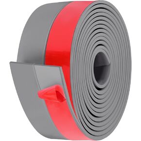 MYFAMIREA Door Weather Stripping 2IN (W) x 20FT (L) Silicone Door Seal Strip Draft Stopper Side Seal Self Adhesive Shower Door Sweep Insulation Tape Bottom Seal for Sliding Door Window Gap, Clear in Kuwait