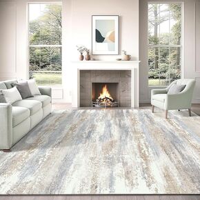 MATIIUI Vintage Grey Washable Area Rug 8x10, Non-Slip Boho Soft Low Pile Faux Wool Indoor Carpet, Gray Vintage Distressed Area Rugs for Living Room, Bedroom, Dining Room, Dorm, Office Home Decor in Saudi Arabia