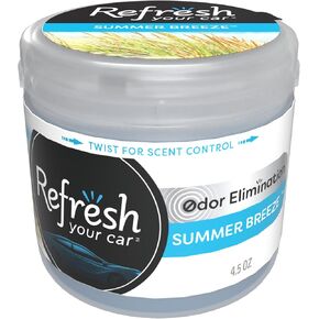 Refresh Your Car! Air Freshener, Odor Eliminator, Scented Gel Can, Fresh Linen Scent, 4.5 Oz in Kuwait