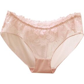 Sexy Panties for Women Ice Silk Sheer Lace See Through Underwear Ladies Low Rise Boyshort Brief 2025 in Kuwait