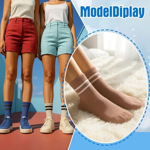 Cutecrop 48 Pairs Women Socks Bulk Thermal Warm Winter Cozy Thick Hiking Boot Crew Socks Fuzzy Comfy Work for Ladies Gifts in Saudi Arabia