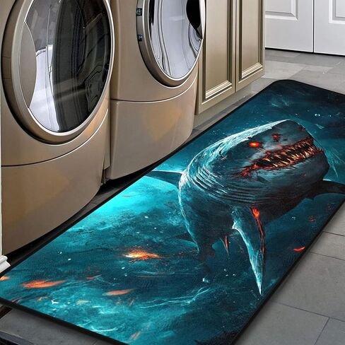Skull Kitchen Room Mat, Kitchen Area Rug 20''x59'' Laundry Room Rug Runner, Floor Matfor Bathroom, and Mudroom in Saudi Arabia