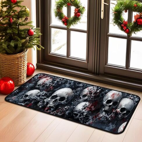 Skull Kitchen Room Mat, Kitchen Area Rug 20''x59'' Laundry Room Rug Runner, Floor Matfor Bathroom, and Mudroom in Saudi Arabia