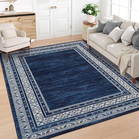 COZYLOOM Runner Rugs Non Slip, Hallway Rug 2x6 Washable Modern Geometric Border Accent Rug Stain-Resistant Floor Cover Mats for Living Room Bathroom Entryway ‎Laundry Room Kitchen, Red Brown in Saudi Arabia