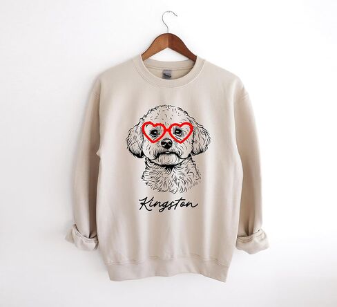 قميص وسويت شيرت Dog Mom Valentine - My Dog is My Valentine برقبة دائرية، هدية حب للجرو، Dachshund متعدد in Saudi Arabia