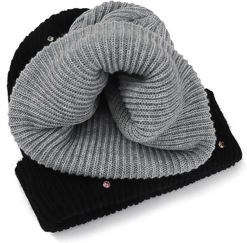 Julpsk Luxury Shiny Rhinestone Beanie Winter Daily Cuffed Ribbed Knit Hat for Women Men in Saudi Arabia