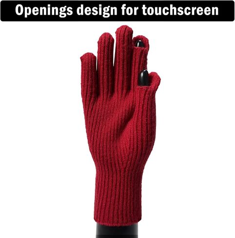Cyihual Winter Beanie Hat Knit Scarf Touchscreen Gloves Set for Women Gift Set in Saudi Arabia