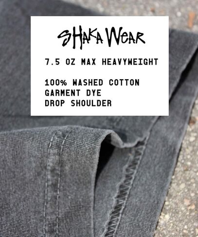 Shaka Wear Designer Tshirt - Faded Heavyweight Oversized Drop-Shoulder Boxy Tee for Men & Women in Saudi Arabia