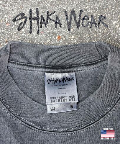 Shaka Wear Designer Tshirt - Faded Heavyweight Oversized Drop-Shoulder Boxy Tee for Men & Women in Saudi Arabia