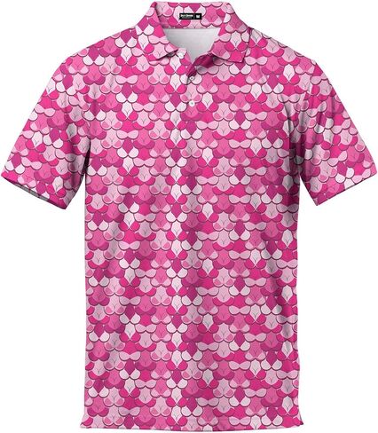 Men's Funny Golf Shirts for Men, Golf Polo Shirt, Casual Short Sleeve Button Up Golf Polo Shirts in Saudi Arabia