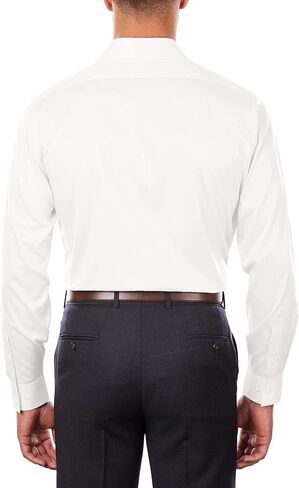 Van Heusen Mens Dress Shirt Regular Fit Flex Collar Stretch Solid in Saudi Arabia