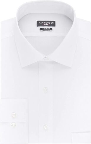 Van Heusen Mens Dress Shirt Regular Fit Flex Collar Stretch Solid in Saudi Arabia