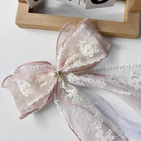 2 PCS Bowknot Curtain Tiebacks, Bow Curtain Holdbacks Buckles with Pearls, Butterfly Curtain Ties for Boho Bedroom Decor, Baby Nursery Decor, Farmhouse Decor (Beige) in Kuwait