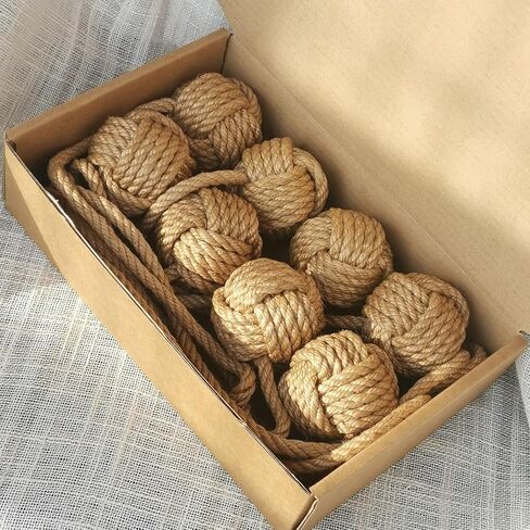 Natural Jute Rope Curtain Tiebacks, 4 Pack Handmade Adjustable Curtain Holdbacks for Thin to Thick Curtains，Decorative Curtain Tie Backs for Draperies, Boho Farmhouse Outdoor Style No Drill for Home in Saudi Arabia