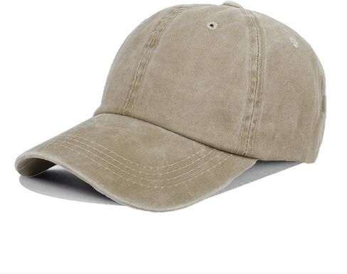 Vintage Washed Distressed Baseball Cap – Unique Retro Style with Personalized Charm, Perfect for Any Outfit 10 Khaki in Saudi Arabia