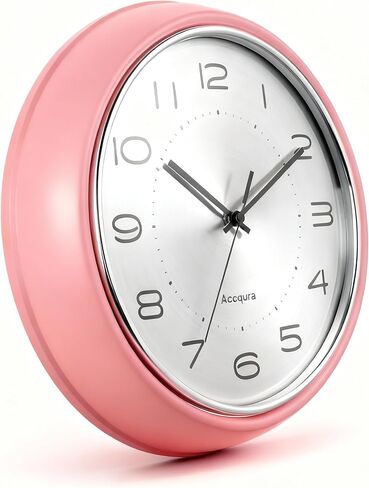 Accqura 12 Inch Vintage Retro Wall Clock, Silent Non-Ticking Metal Dial & Domed Glass Battery Operated, Design for Kitchen Living Room, Bedroom,Office (Sage Green) in Saudi Arabia
