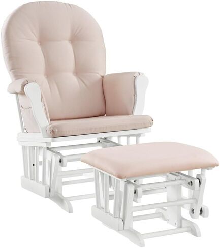 Southwestern Style Glider Set 28" W x 32" D x 38" H Includes Comfortable Glider Rocking Chair and Matching Ottoman Cushions, Perfect for Cozy Nurseries or Living Room Relaxation in Kuwait