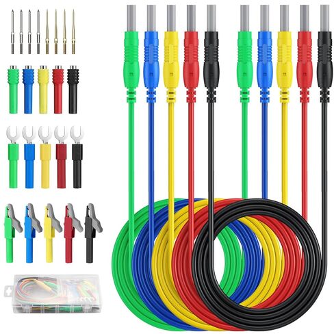 Automotive Wire Piercing Probe Kit 4mm Banana Extended Test Cable Premium Copper Test Leads with Spring-Loaded Tips for Electrical Diagnostics in Kuwait