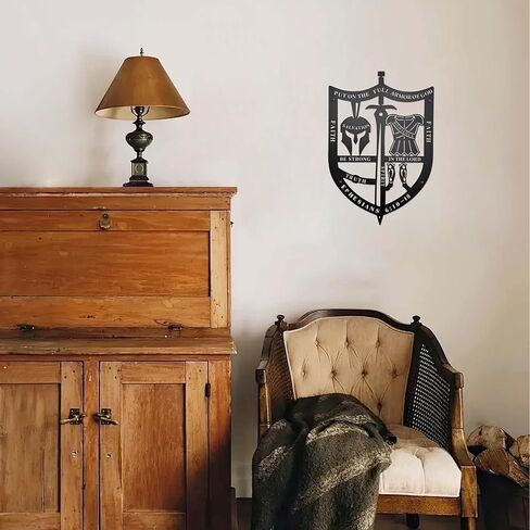 Prmstp Unique Metal Armor Of God Wall Decor, Religious Christian Wall Art, Ephesians 6:11 Spiritual Inspirational Decoration, Gift For Home Office Room Prayer Space in Saudi Arabia