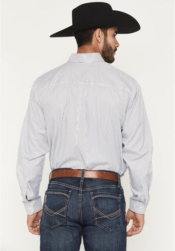 Cinch Men's Striped Long Sleeve Button-Down Western Shirt Big - MTW106003X 3X White in Saudi Arabia