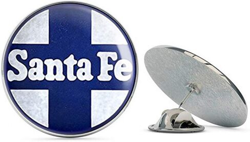 NYC Jewelers Round Vintage Santa Fe Railroad (rr Railway Rail Logo) Metal 0.75" Lapel Hat Pin Tie Tack Pinback in Saudi Arabia