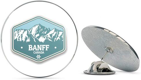 Banff Canada Round Metal 0.75" Lapel Pin Hat Shirt Pin Tie Tack Pinback in Saudi Arabia