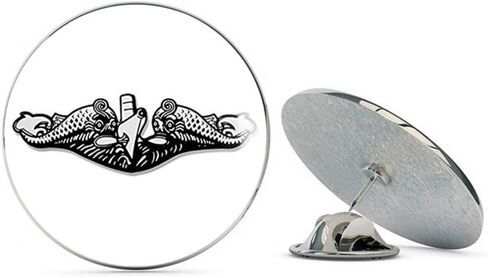 NYC Jewelers Submarine Warfare Dolphins Shaped (Navy Logo Insignia sub Naval) Metal 0.75" Lapel Hat Pin Tie Tack Pinback in Saudi Arabia