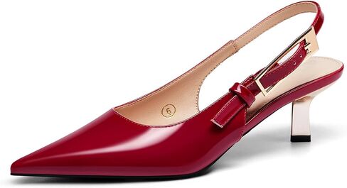 Coutgo Womens Slingback Histten Cheels مغلق مضخات إصبع القدم المدببة in Saudi Arabia