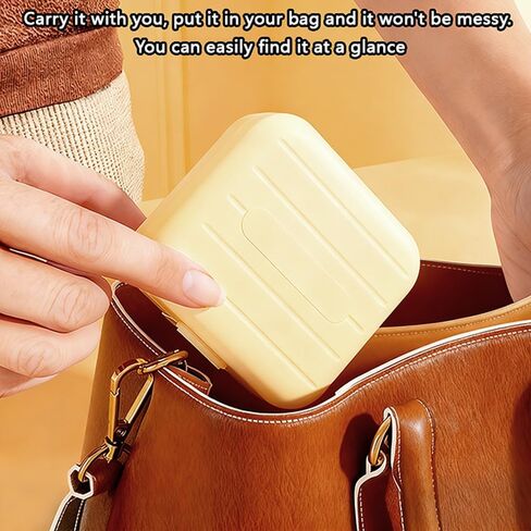 Portable Mini Pill Box Double Sealed Medicine Pill Organizer 7 Days a Week Snap Compartment Pill Boxes,Yellow in Saudi Arabia
