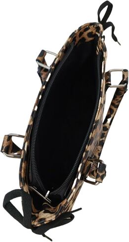 Stylish Leopard Print Handbag with Crisscross Lace-Up Detail,Tote Bag with Dual Top Handles for Women in Saudi Arabia
