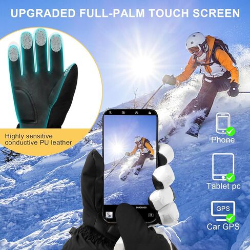 Ryaco Ski Gloves Warm Windproof Waterproof Snow Gloves for Men&Women, with Touchscreen Thermal Lining for Cold Winter Weather Anti-Slip, for Work Cycling Motorcycle Snowboarding Parent Child Outdoor in Saudi Arabia