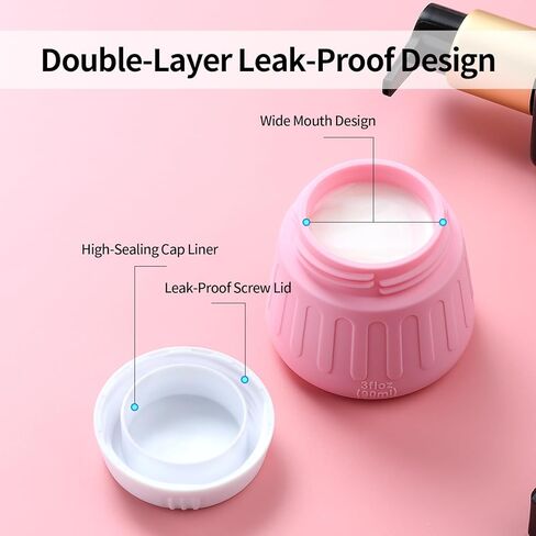 Gemice 3 oz Travel Containers for Toiletries, 4-Pack TSA Approved Travel Size Toiletries Containers for On-the-Go, Small Leak-Proof Travel Essentials Silicone Jar for Shampoo, Lotions, Cleanser in Saudi Arabia